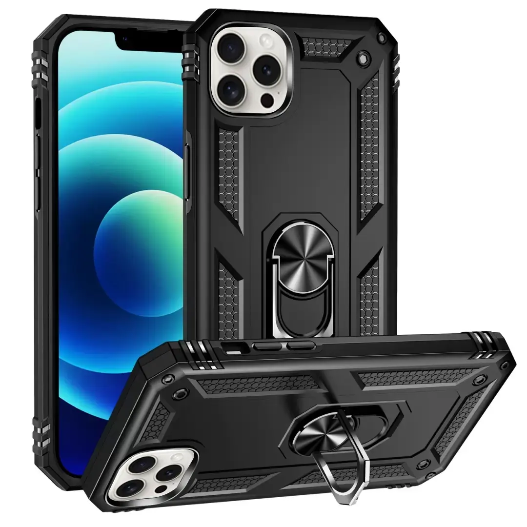 iPhone 12/iPhone 12 Pro 2in1 Ring Case Black